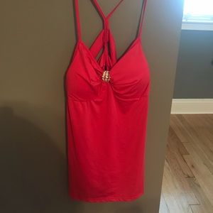 Coral tank, bling detail and cutouts